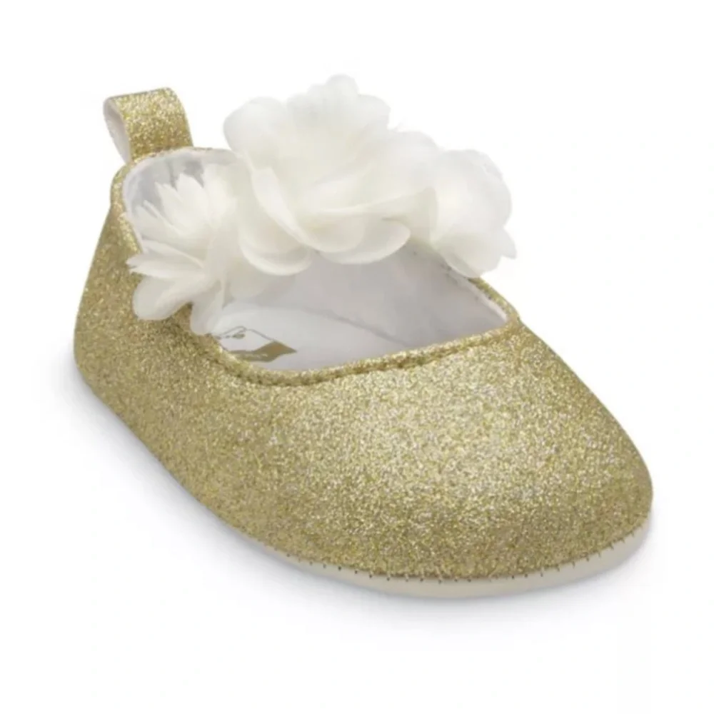 Carter’s Plume Shoe Mary Jane Dress Metallic Gold 9-12 Months NWT Sparkly New